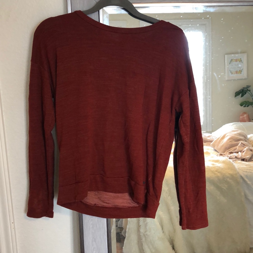Burnt Orange Cutout sweater